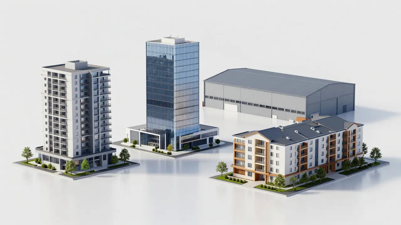 Immobilien-Diversifikation: Rendite optimieren mit Wohnen, Büro, Logistik und Pflege