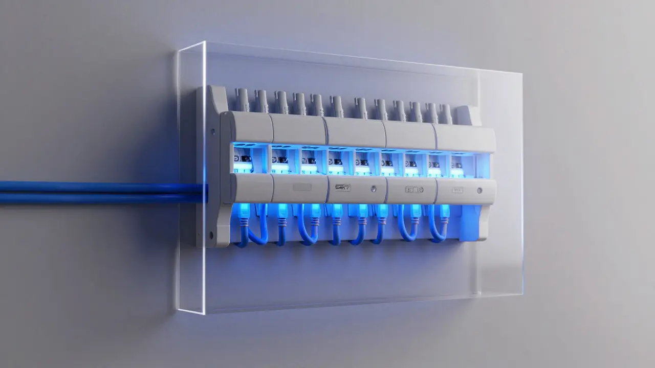 Konzeptuelle Darstellung korrekter Elektro-Installationszonen in einer Hauswand.