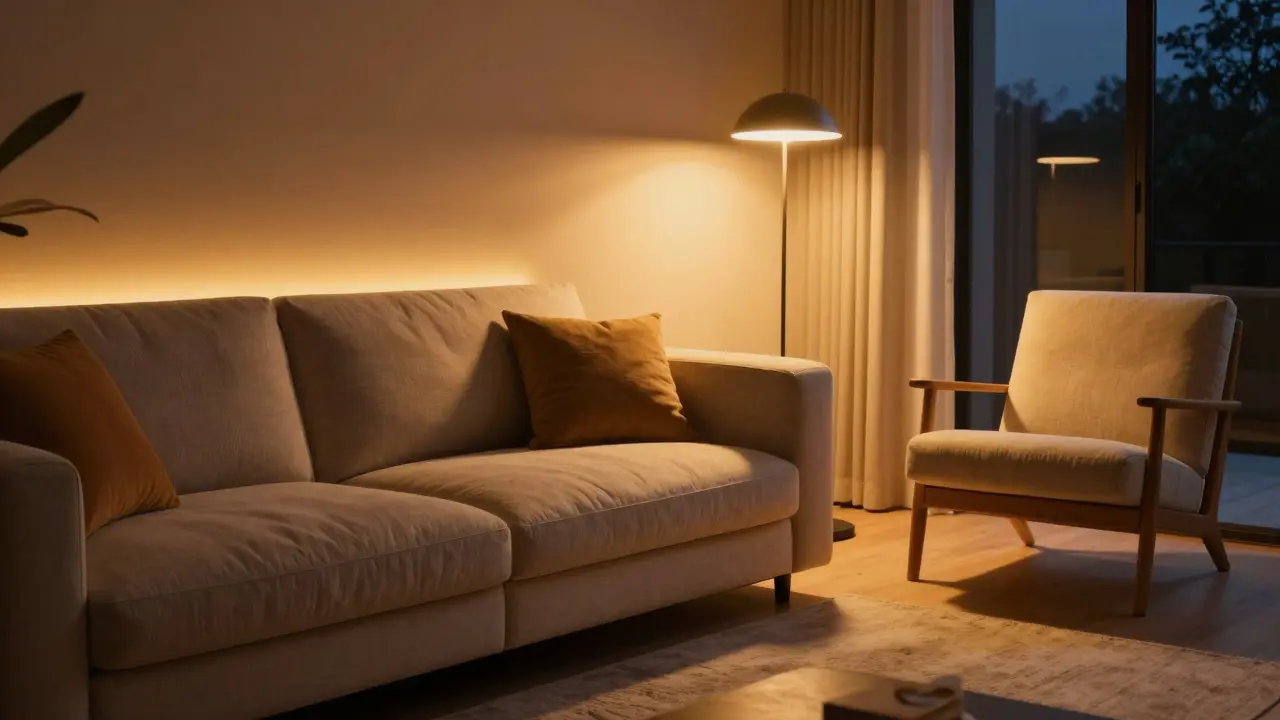 Lichtszene im Wohnzimmer: So sparen Sie Energie und gewinnen Komfort
