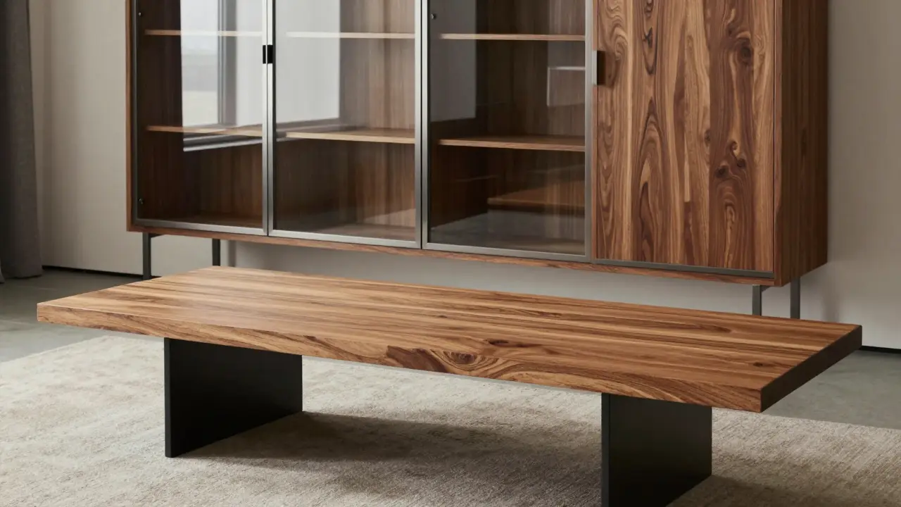 Materialmix harmonisch: Holz, Metall und Glas in der Innenraumgestaltung
