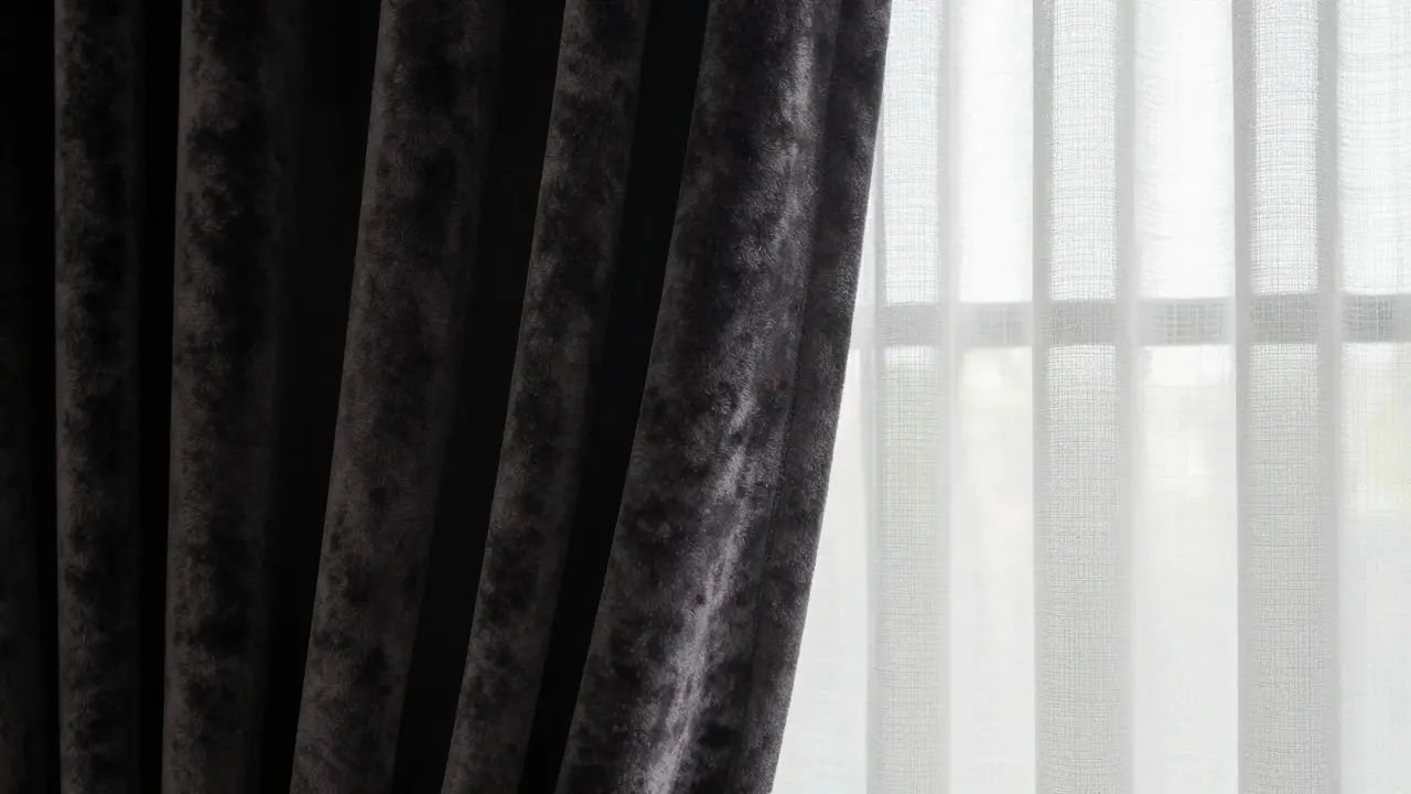 Detailaufnahme von Samt- und Baumwollstoffen zur Materialvergleiche