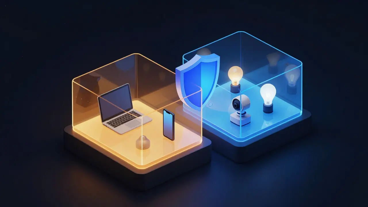 Isolierte Netzwerksegmente schützen persönliche Geräte vor unsicheren IoT-Geräten