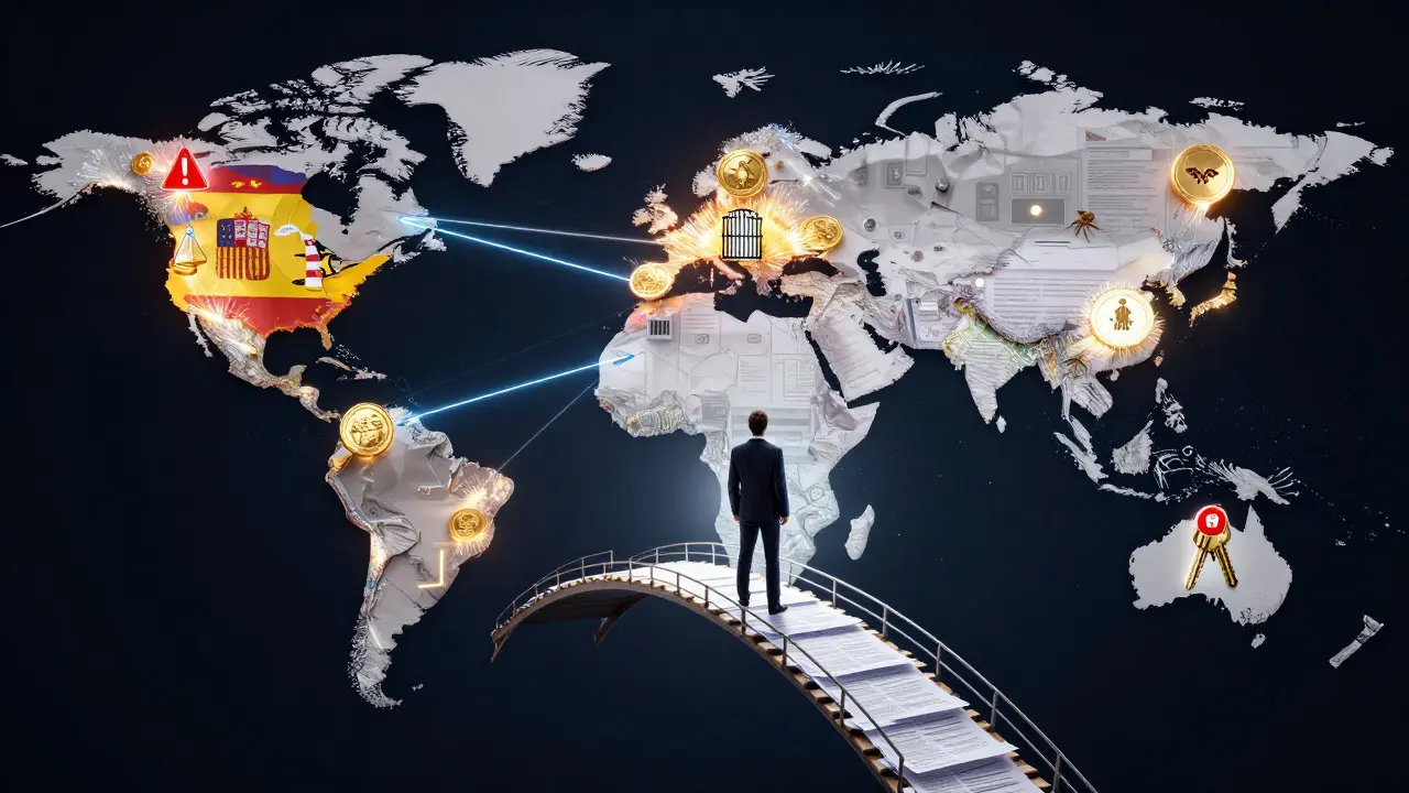 Global map showing different regulatory hurdles for foreign property buyers
