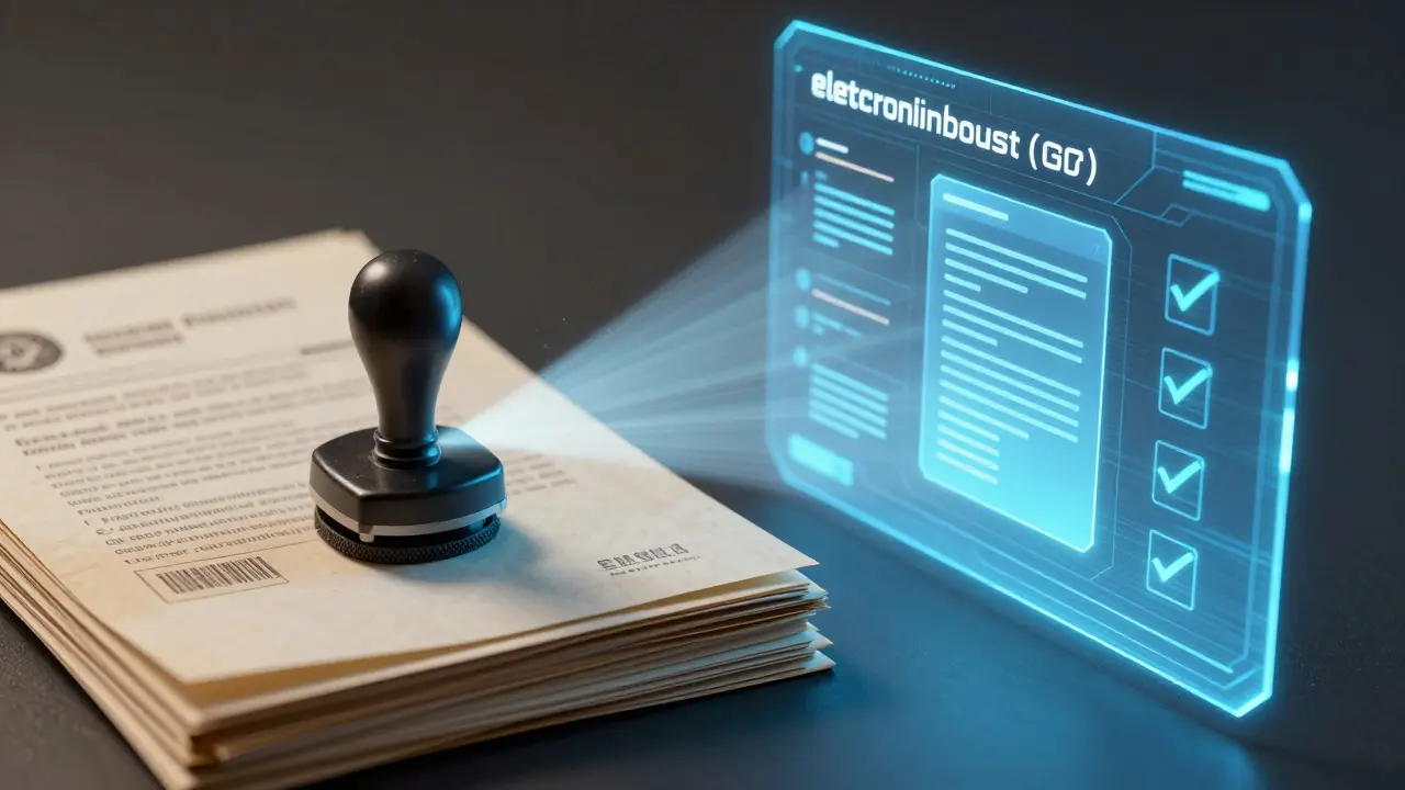 Vergleich von Papierakten und digitaler Schnittstelle des elektronischen Grundbuchs
