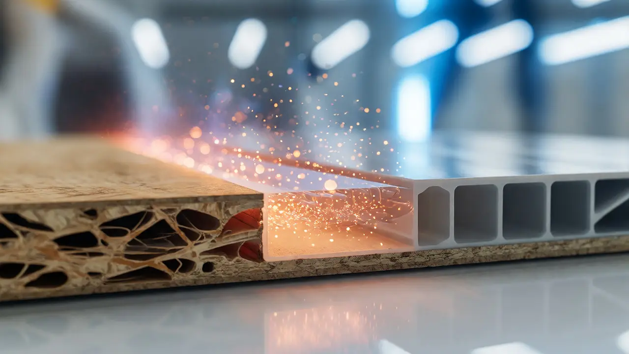Makroaufnahme von Baumaterialien, die flüchtige organische Verbindungen abgeben
