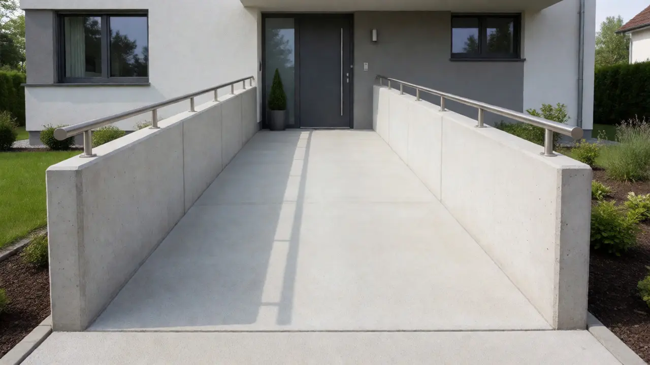 Rampen am Hauseingang: Steigung, Material & DIN-Normen für barrierefreies Bauen