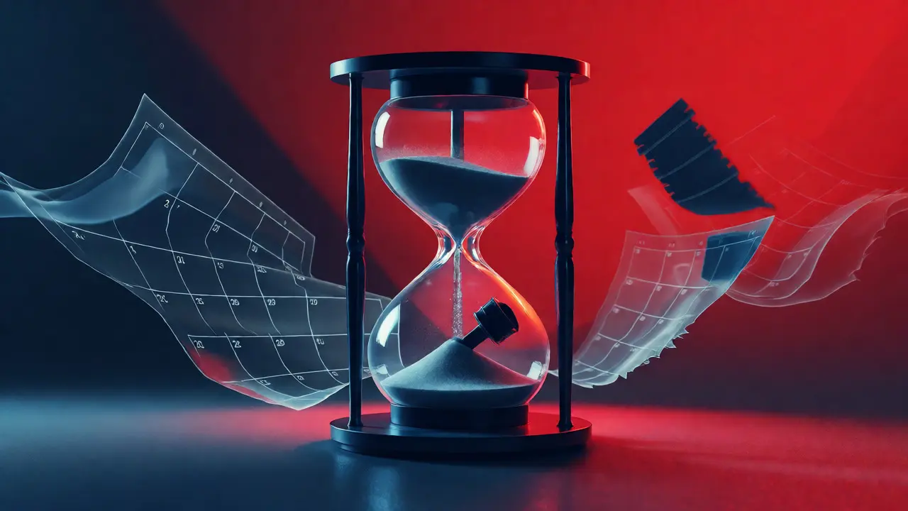 Konzeptionelle Darstellung einer Sanduhr als Symbol für die einmonatige Anfechtungsfrist.